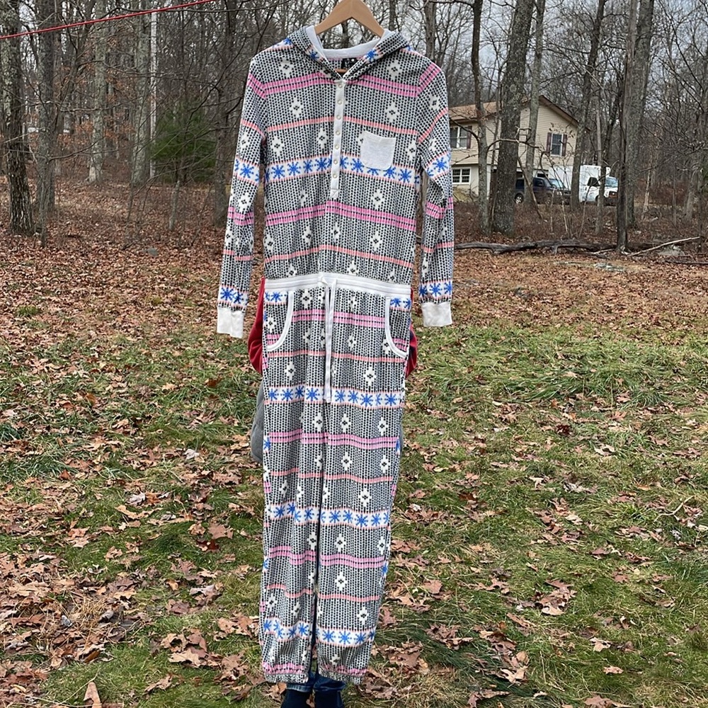 Cozy Kenzie onesie to snuggle in for the holidays